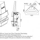 Camino a pellet Giotto ventilazione frontale - 10 kw